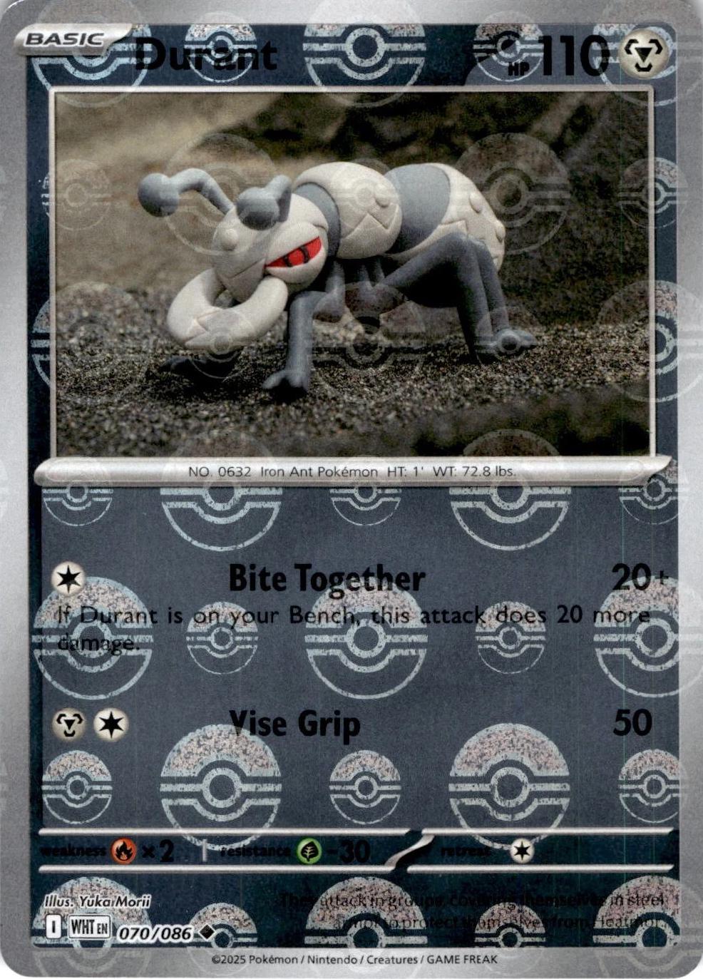 White Flare Durant [Poke-Ball] Pokémon card